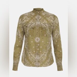 ZIMMERMAN blouse. Bandero design olive green